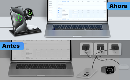 Estación de Carga 3 en 1 - Carga Rápida y Versátil
