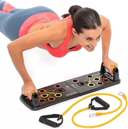 Tabla de Flexiones Push-Up Multifuncional con Bandas de Resistencia