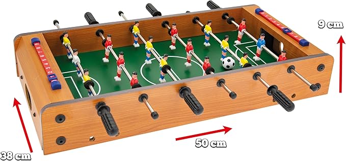 Futbolín de Mesa de Madera - Juego de fútbol Compacto para niños y Adultos