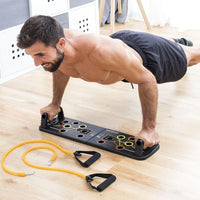 Tabla de Flexiones Push-Up Multifuncional con Bandas de Resistencia