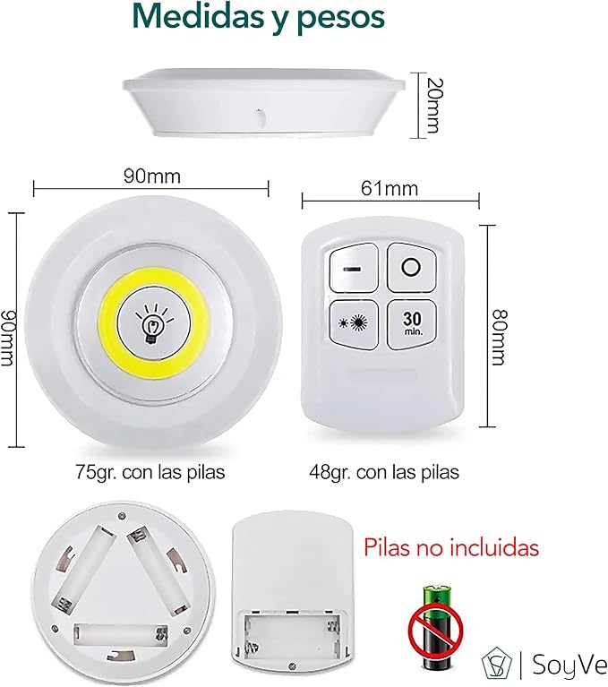 Pack 3 Luces LED WT-141