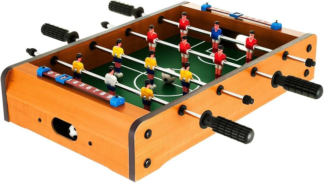 Futbolín de Mesa de Madera - Juego de fútbol Compacto para niños y Adultos