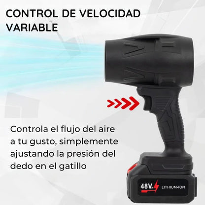 Soplador de aire potente + dos baterías | soplador de polvo eléctrico de mano de 130,000 rpm